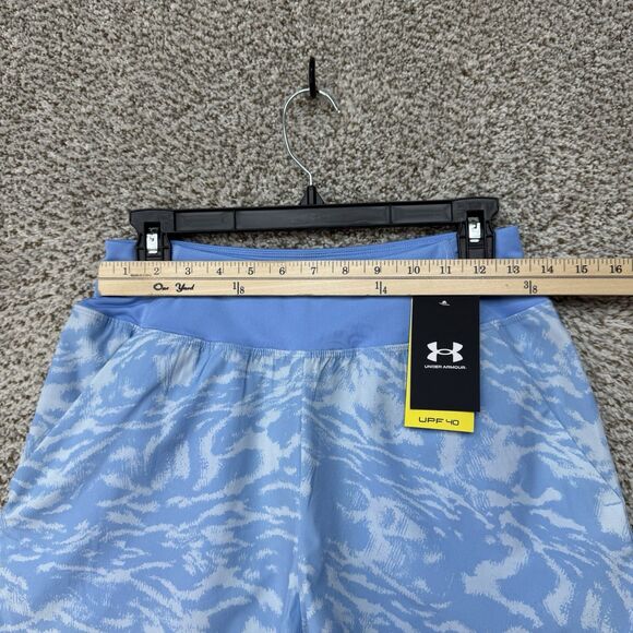 Under Armour Fish Pro Woven Shorts Womens Small Horizon/Nimbus Blue UPF 40 New - Picture 3 of 11